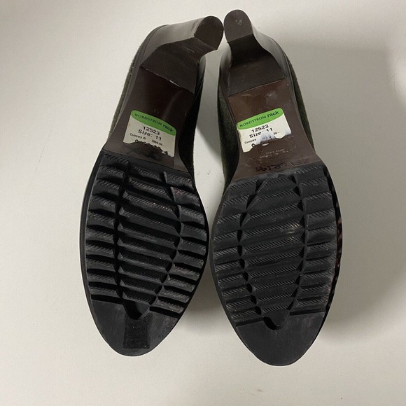 Rag & Bone Wool Pump Platform Forest Green Textile Round Toe Slip On Hee… - Picture 7 of 9